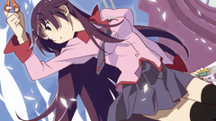 Schoolgirls skirts bakemonogatari senjougahara