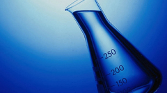Science chemistry blue fluid