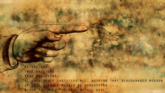 Science Faith text grunge