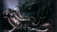 science fiction Aliens artwork Machine H.R. Giger