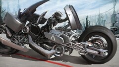 science fiction artwork cyborg futuristic motorcycle