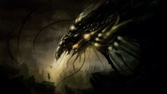 science fiction artwork fantasy art dark Aliens balloon