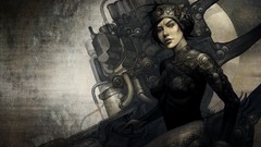 Science fiction artwork girls with guns