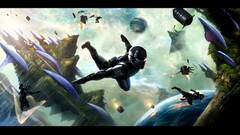 science fiction artwork sky planet