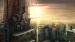 Science fiction cityscapes artwork digital art futuristic 
