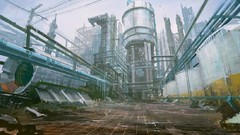 Science fiction cityscapes artwork digital art futuristic