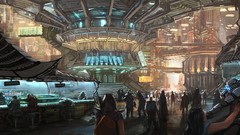 Science fiction cityscapes artwork digital art futuristic