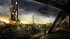 Science fiction digital art fantasy art futuristic