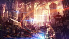 science fiction fantasy art artwork futuristic City Anime