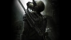 Science fiction gas masks video games sniper rifles
