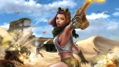 Science fiction girls with guns