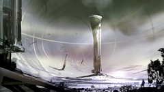 Science fiction halo concept art artwork video games futuristic