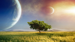 Science fiction nature outer