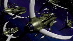 Science fiction outer space artwork starship