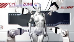 science fiction robot digital art gynoid render cgi 3d Machine