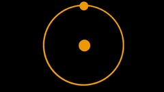 Science hydrogen Minimalism artwork circle black background