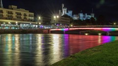 Scotland cities rivers night sky