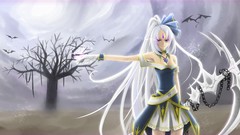 Scythe chains white hair