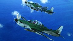 Sea Aircraft Formation a-29 super tucano