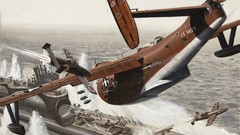 Sea Aircraft War ships artwork aircraft carriers.