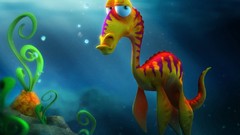 Sea Animals water ocean bubbles Plants funny creatures digital 