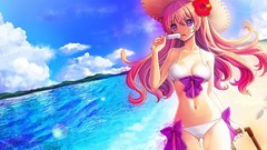 Sea Anime Beaches anime girls bikini upscaled