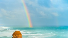 Sea Australia rocks rainbows