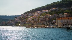 Sea bay Boats marine Europe croatia houses hillside 