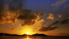 Sea bay sunlight caribbean Saint Martin