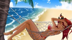 Sea Beaches anime girls world of warcraft Alexstrasza