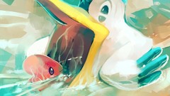 Sea Birds fish Pokemon artwork digital art Ludvisc Pelipper