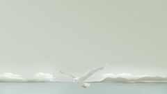 Sea Birds minimalistic digital art