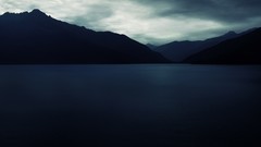 Sea blue Mountains silence skies