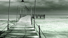 Sea Bridge footbridge dark