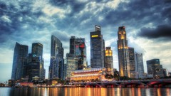 Sea buildings urban cityscapes HDR Photography