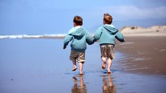 Sea children Brothers Beaches reflections brotherhood