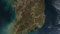 Sea clouds 2004 south korea january satellite image