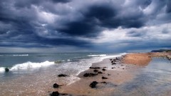 Sea clouds Beaches waves
