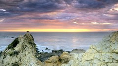 Sea clouds horizon cliffs skyscapes