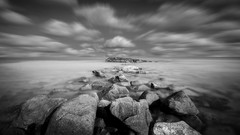 Sea clouds Italy rocks italia Tropea
