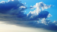 Sea clouds nuts strong sunlight skies