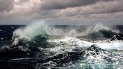 Sea clouds ocean storm waves skyscapes