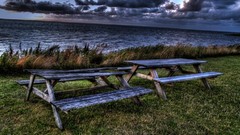 Sea clouds old HDR Photography