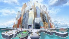 Sea clouds port Boats nintendo Maps Pokemon buildings 