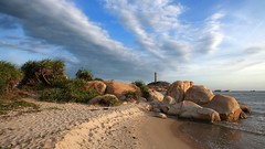 Sea clouds rocks Beaches