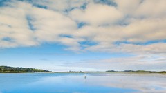 Sea clouds sky New Zealand reflections