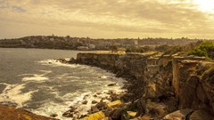 Sea coast Apocalypse cliffs sunlight