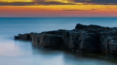 Sea coast cliffs rocks