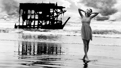 Sea coast Oregon Beaches shipwreck beach girls