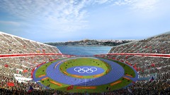 Sea crowd stadium digital art